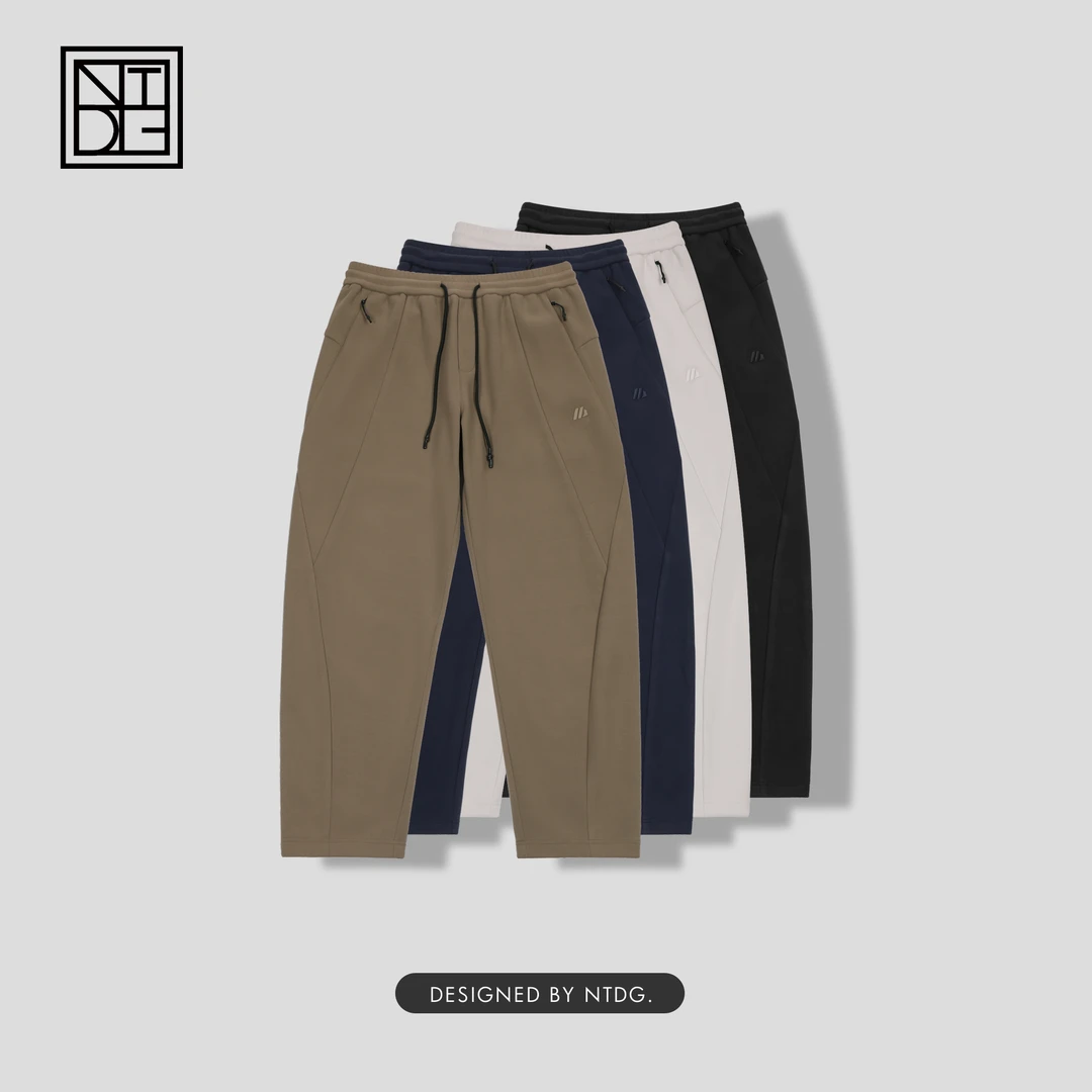 秋冬加厚弯刀裤刺绣立体剪裁休闲裤9W0779