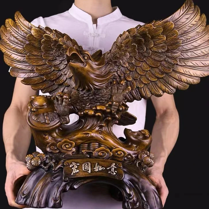 宏图如意老鹰招财摆件客厅电视柜老板桌开业礼品