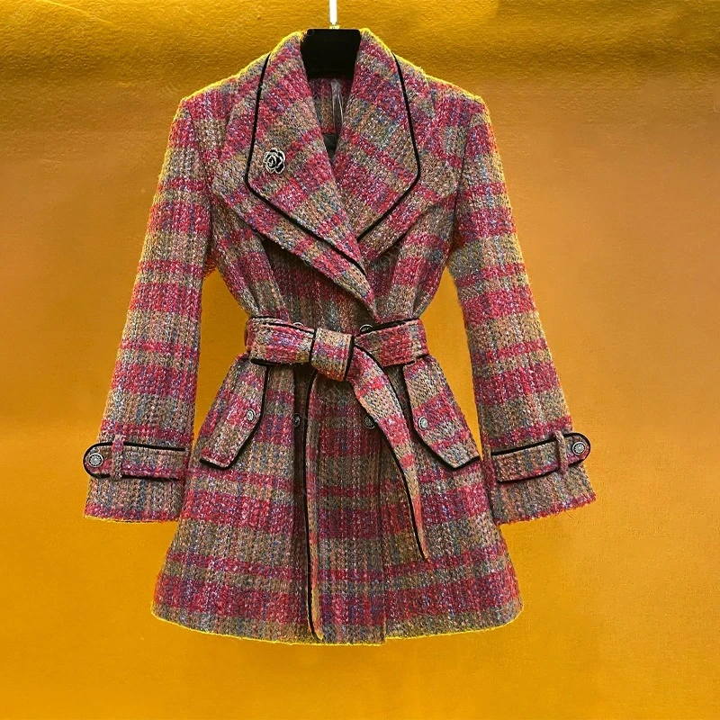 【大涛家——绮罗粉黛】冬季新款法式气质感时尚中长款羽绒大衣K6815