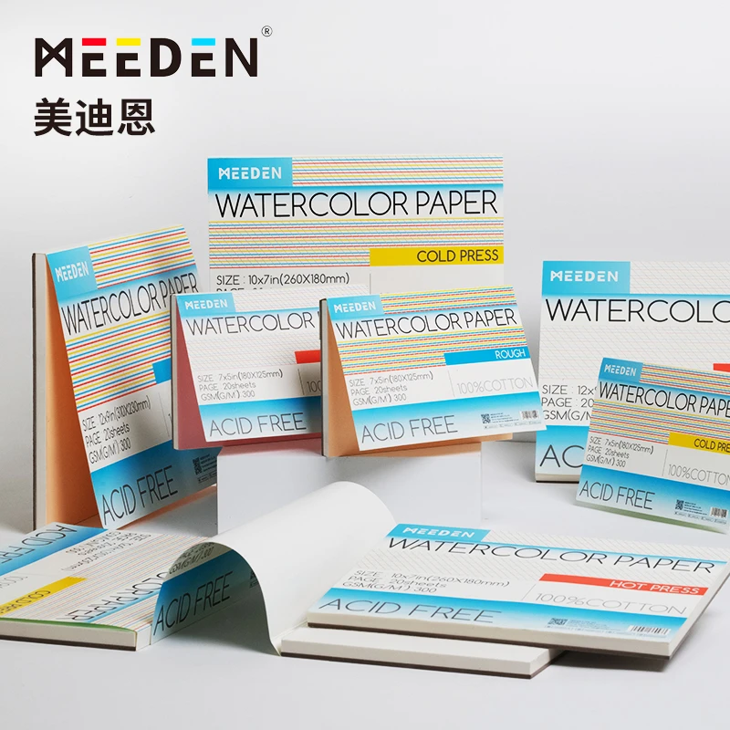 MEEDEN美迪恩水彩本全棉随身美术生绘画水彩纸速写素描本图画本