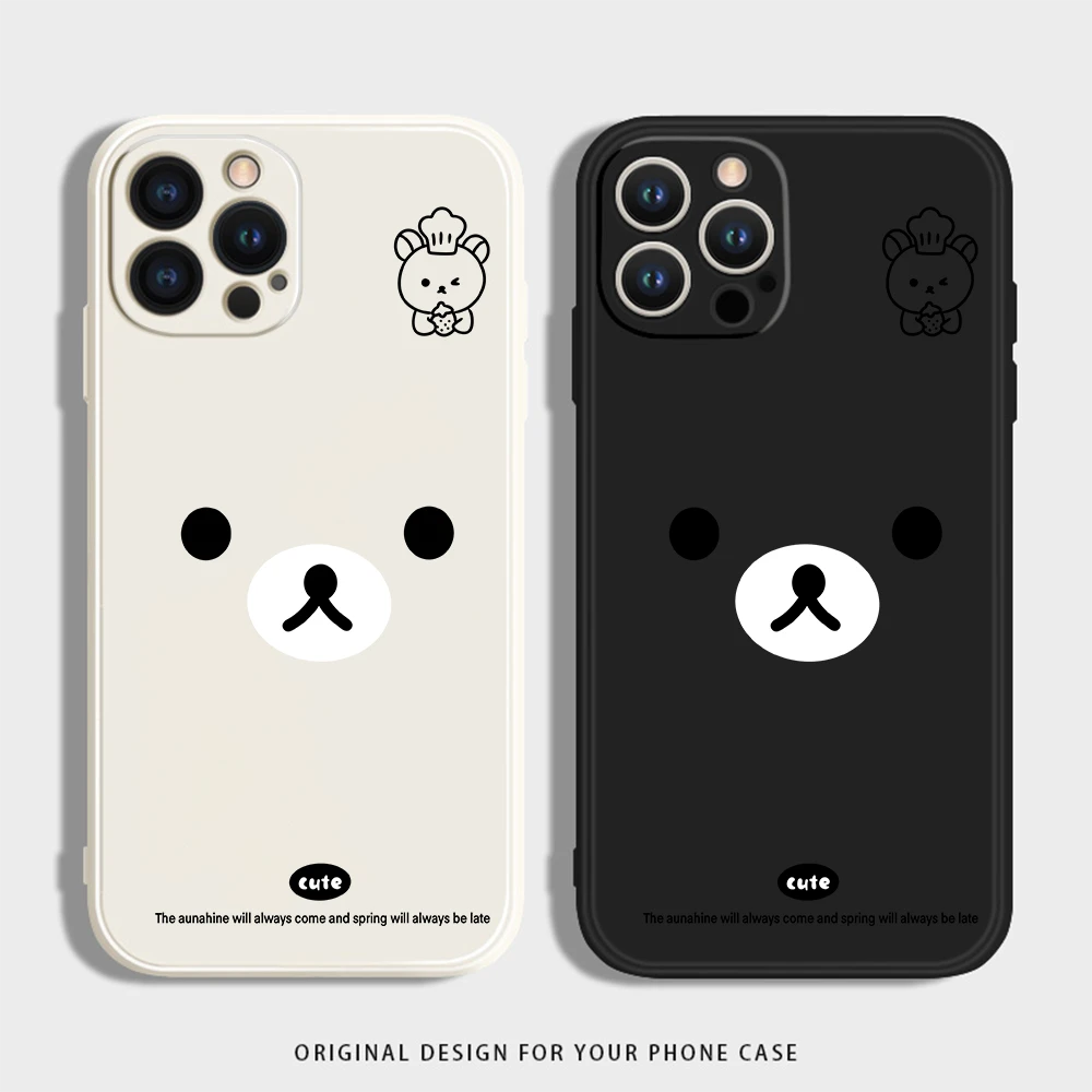 轻松熊表情适用iphone16苹果15手机壳小米OPPO华为VIVO荣耀一加软