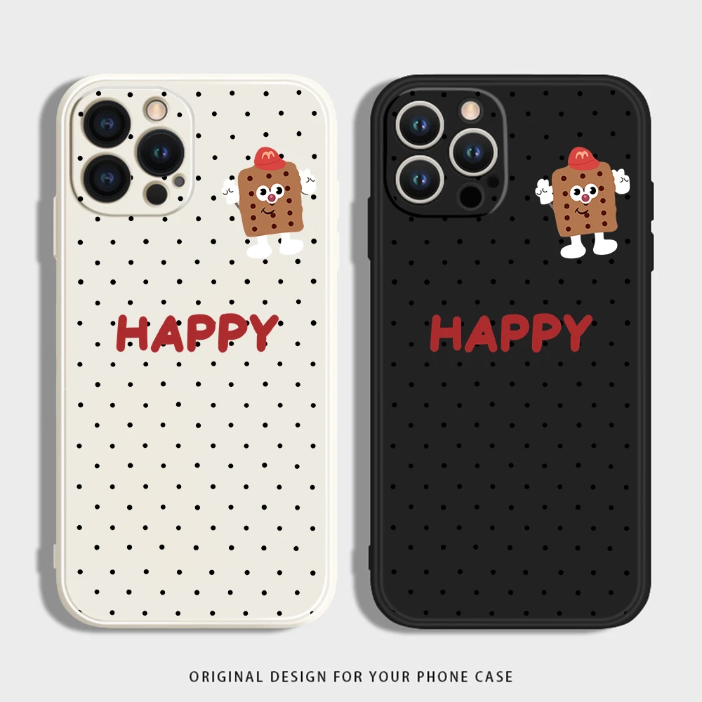 波点饼干适用iphone16苹果15手机壳小米OPPO华为VIVO荣耀一加硅胶