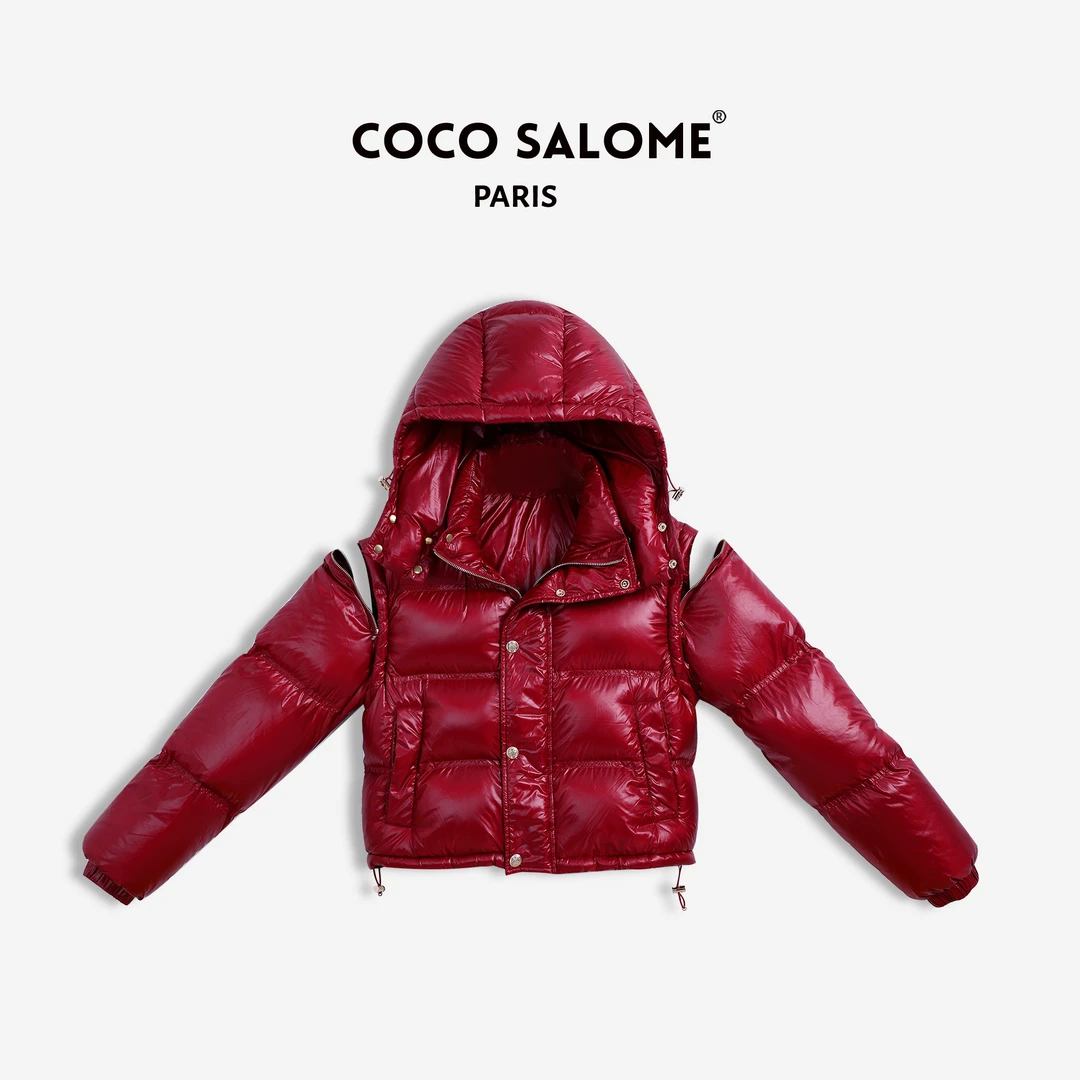 COCO SALOME｜韩彬彬"二合一"冬季韩系显瘦宽松百搭短款外套8908-9