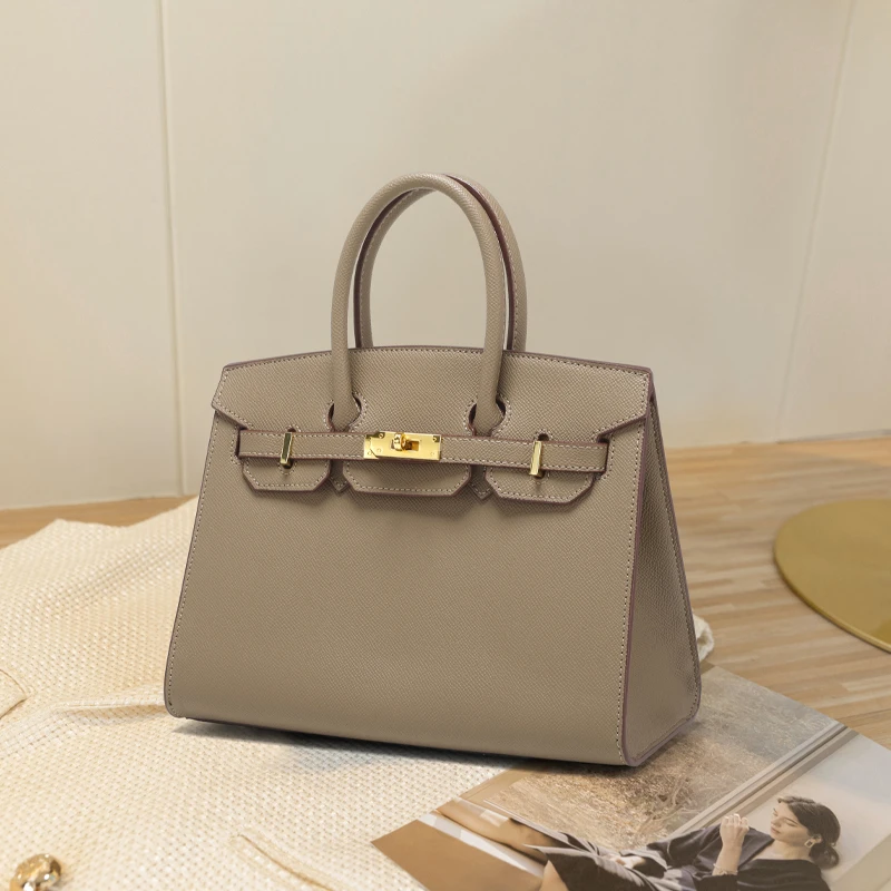 包包女2024新款高级感百搭通勤凯莉包大容量单肩斜挎手提包铂金包