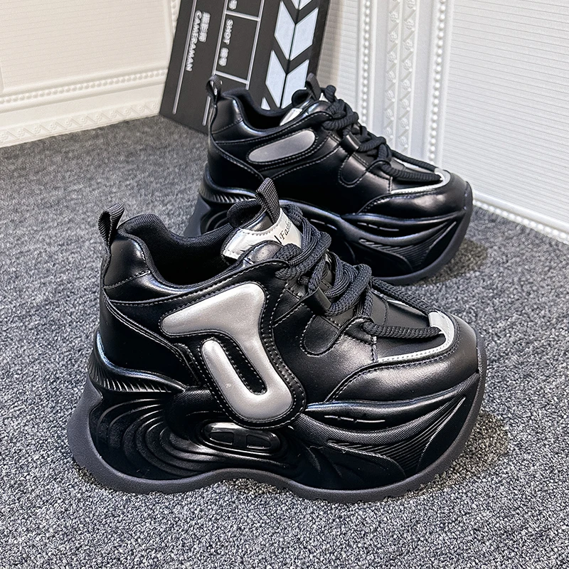 9CM内增高运动鞋女2024秋季新款韩版爆款时尚厚底小个子休闲运动