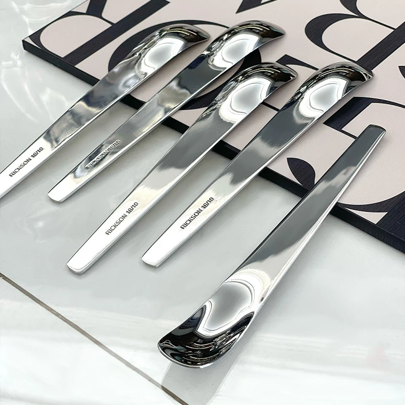 厨行家 【2个装】18/10不锈钢加厚长柄雪糕甜品勺西瓜勺 平头饺子勺