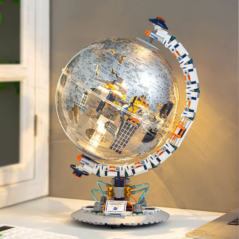 佳奇积木新款爆款破晓航天地球仪空间站益智拼装模型玩具男孩礼物