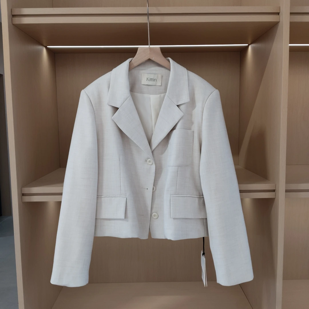 春夏新款西装外套v领2597（衣长52推荐体重135斤内）