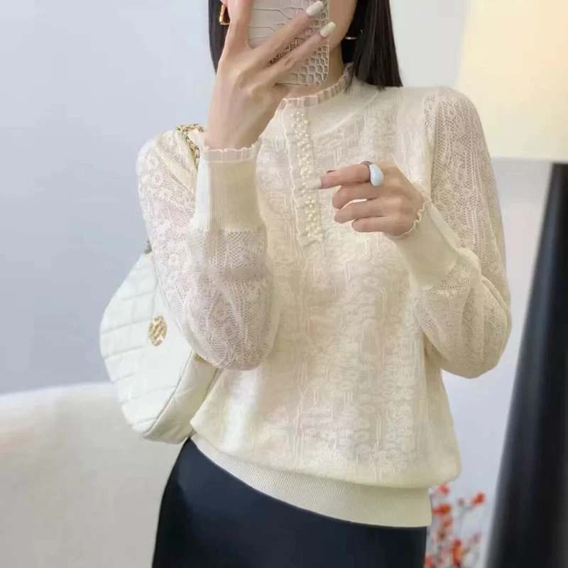 原搭01—100】早秋2024针织上衣气质开衫百搭显瘦设计感法式小衫