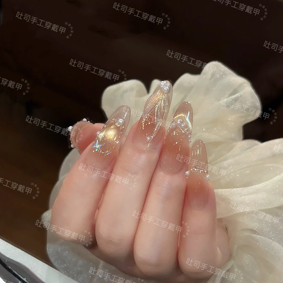 【巴洛克-人鱼】 穿戴甲纯手工腮红极光钻甲