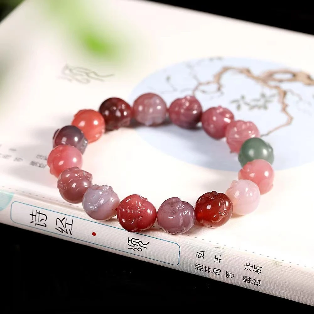 补贴到位 多色盐源佛头手串玛瑙手链气质精致 LG18 多样性发一件