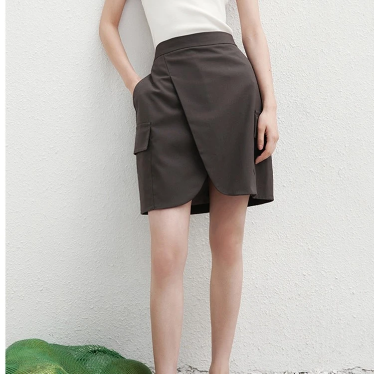 edition半身裙女秋新款精纺西装半裙工装短裙WOOLMARK#EBA3SKT001