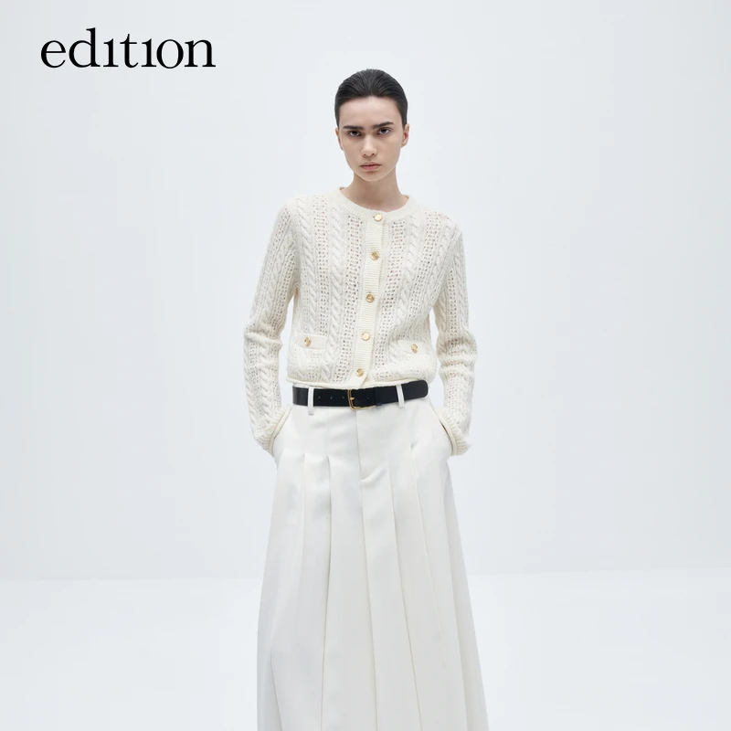 【商场同款】edition冬绞花小香风开衫#EBC4CAR002