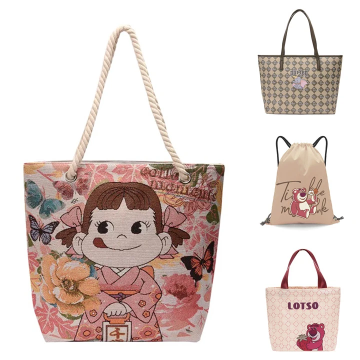 阪织屋ip联名款刺绣包托特包抽绳双肩包小提包休闲百搭时尚印花