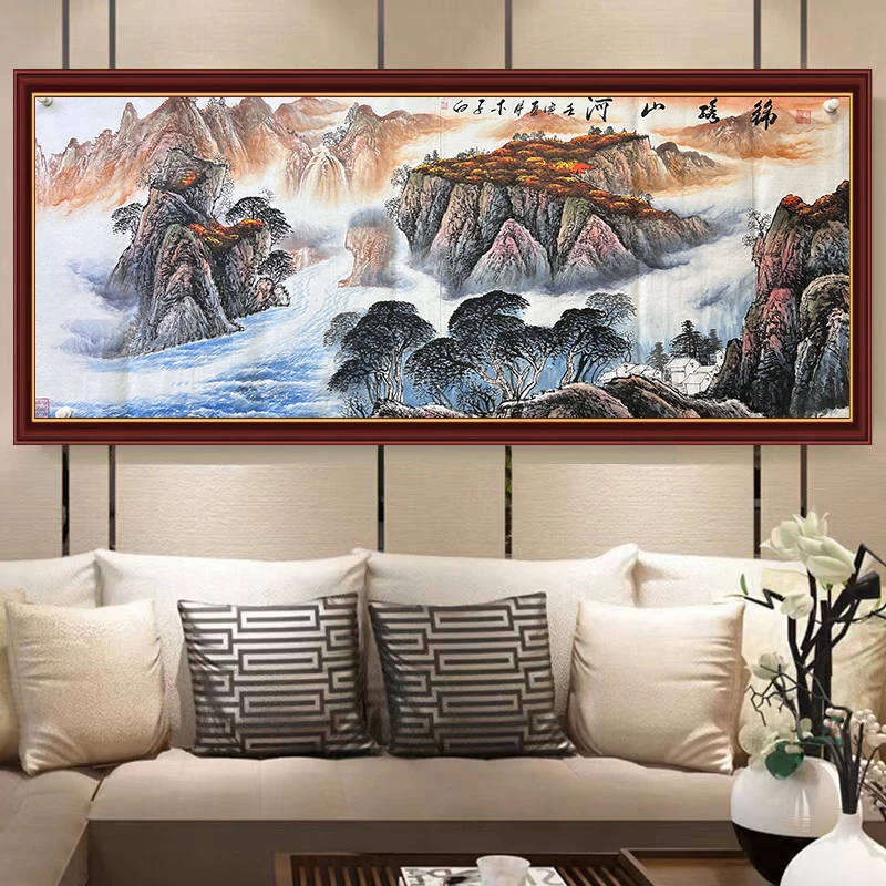 木子白8尺锦绣山河黄树