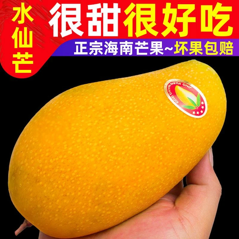 特价海南芒果大金煌芒当季新鲜水果水仙芒甜心芒大青芒整箱1g
