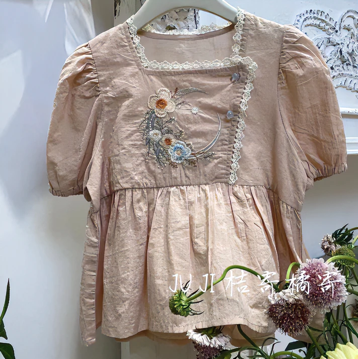 桔寄橘寄juji•橘寄倾心花语小衫x8203