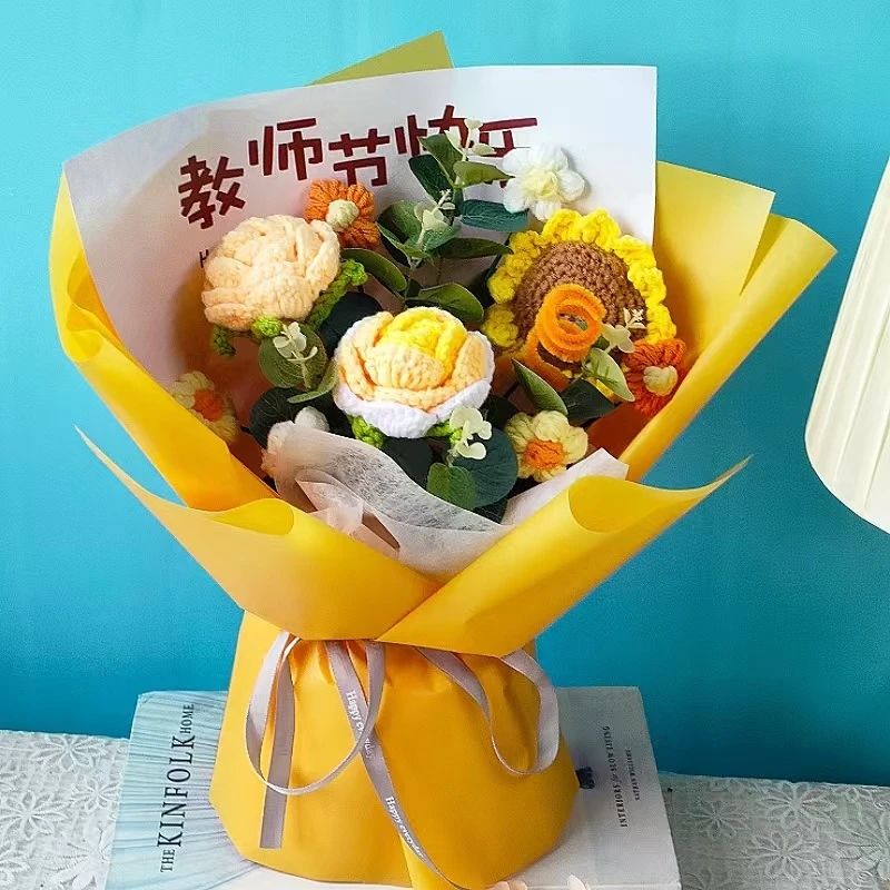 【小雅致】教师节小花束毛线编织伴手礼创意玩偶生日送老师学生