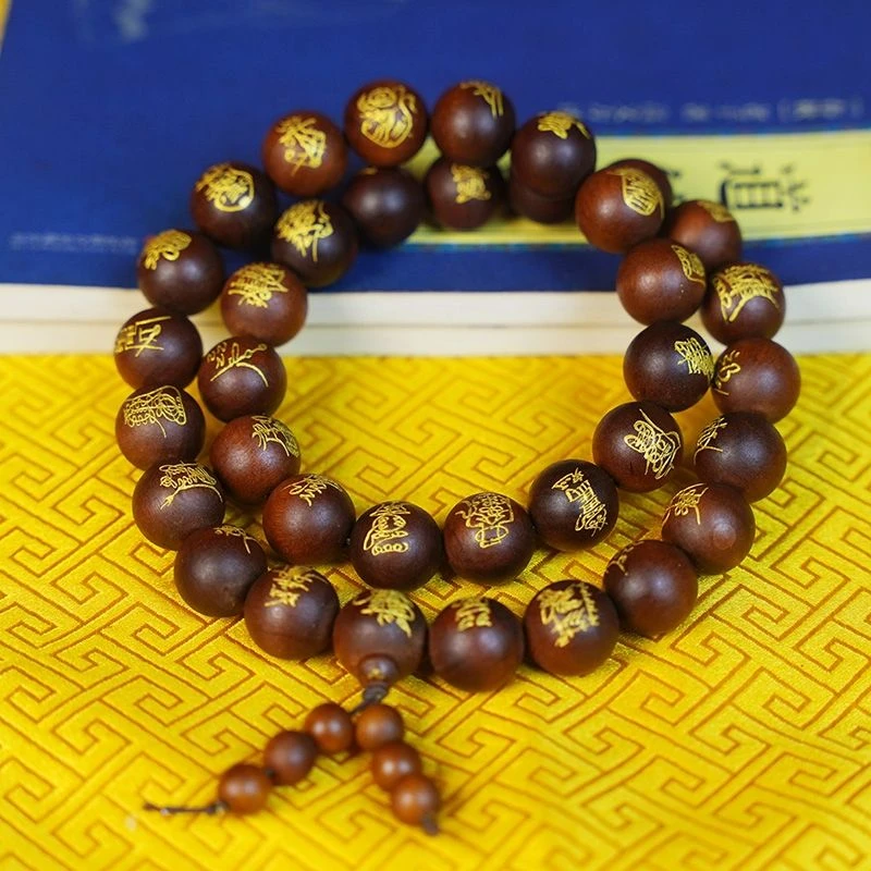 天然雷击枣木三十六元帅念珠