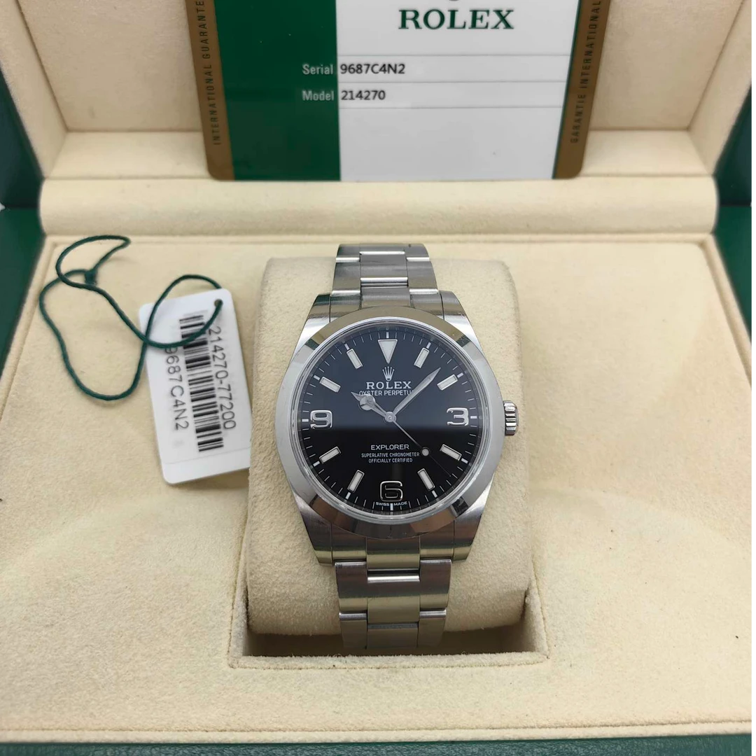 99新 Rolex/劳力士 探险家214270/39mm/自动机械2016年全套
