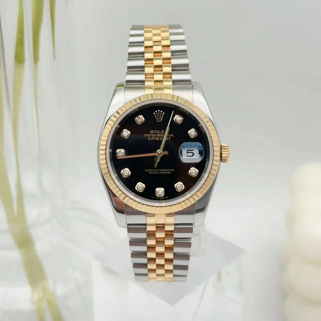 99新 Rolex/劳力士 日志116233 表径36mm 黑盘钻刻 全原装 单表