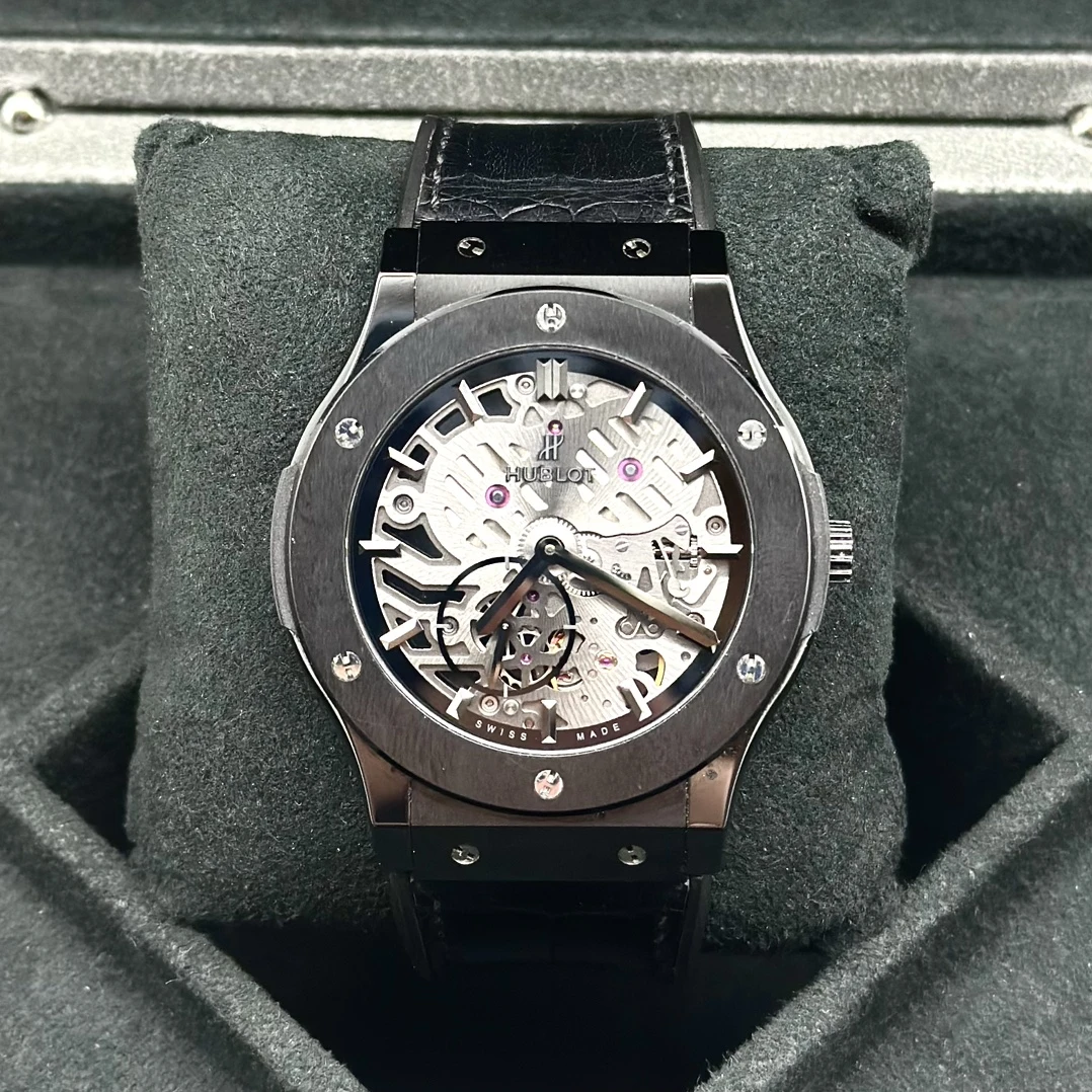 99新 Hublot/宇舶表 515.cm.0140.lr/45mm/黑陶瓷/手动机械