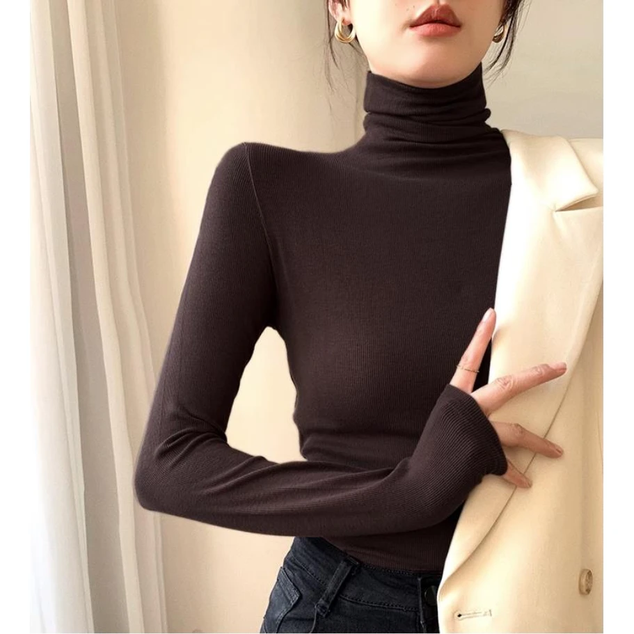 70斤145cm矮小个子XXS小款高领打底衫内搭螺纹t恤加厚磨毛上衣