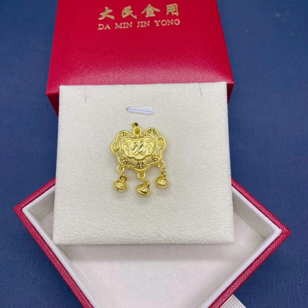 #10239足金999锁包精致 足金锁