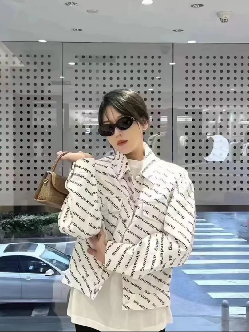 ALEXANDER WANG 满印背后夹克牛仔外套 XXS码  成色很好