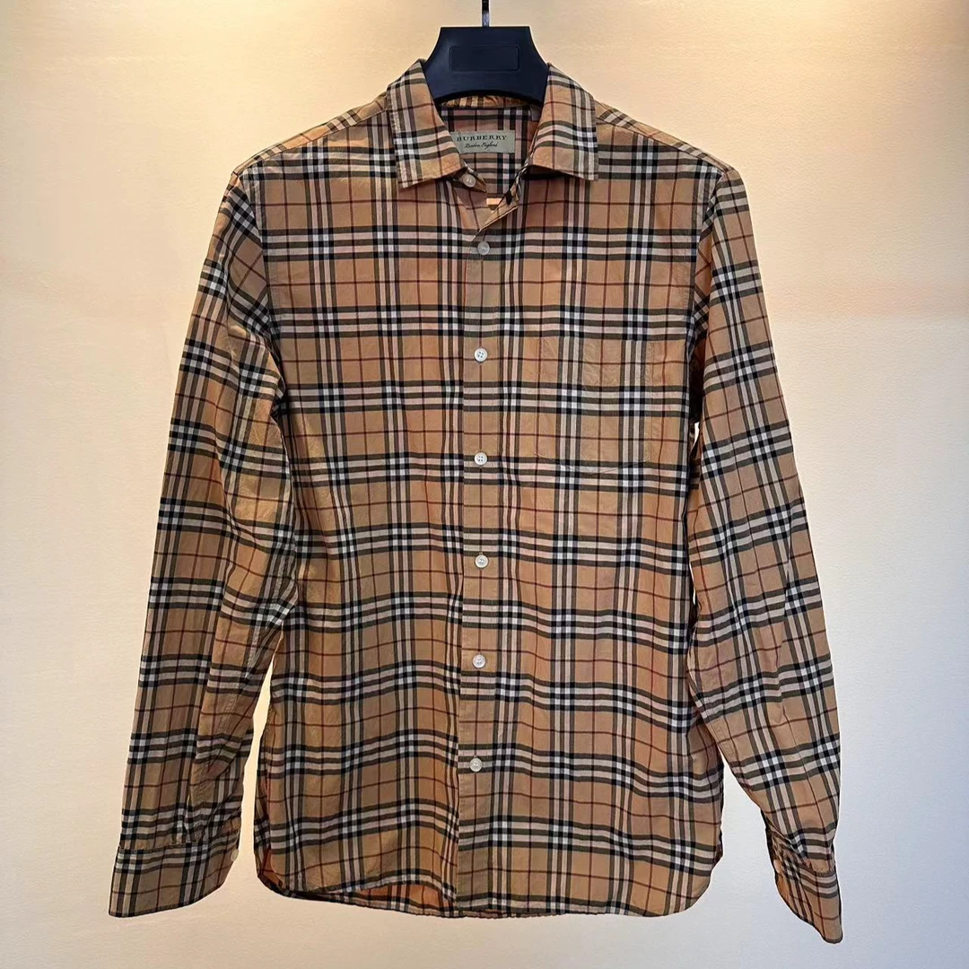 BURBERRY/博柏利格纹长袖衬衫 M码 成色很好