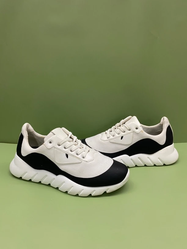 43码 芬迪 FENDI 中帮 休闲运动鞋 黑白