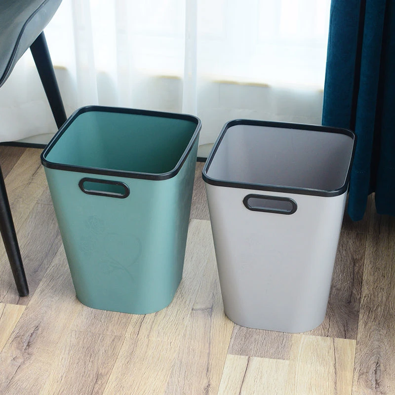 垃圾桶酒店饭店家用大号方形塑料压圈卫生间厕所客厅卧室纸篓