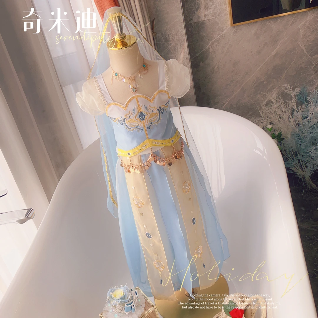 现货【飞天神女】奇米迪敦煌飞天汉服女童改良异域风服装夏21203