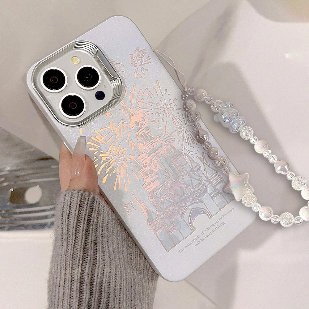 梦幻城堡烟花iphone15适用14Promax手机壳12手链13镭射11渐变14硬