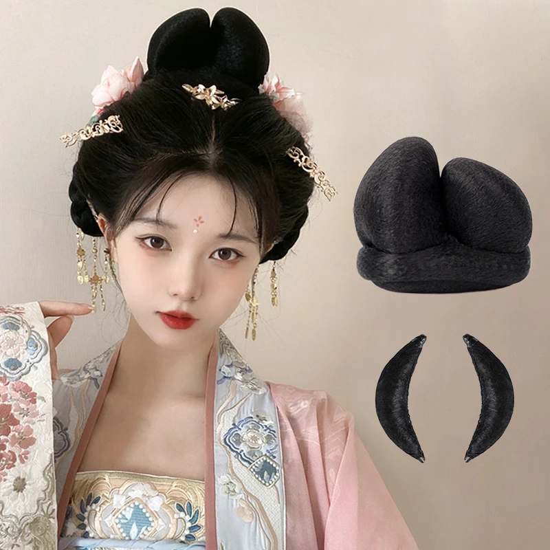古风汉服假发包一体式懒人盘发造型乐嫣同款唐风发髻古装日常垫发