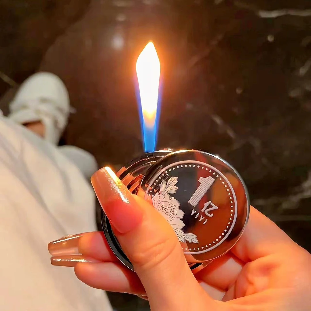 创意”转1亿”打火机“转大钱”炫酷个性全合金电镀充气打火机送男友