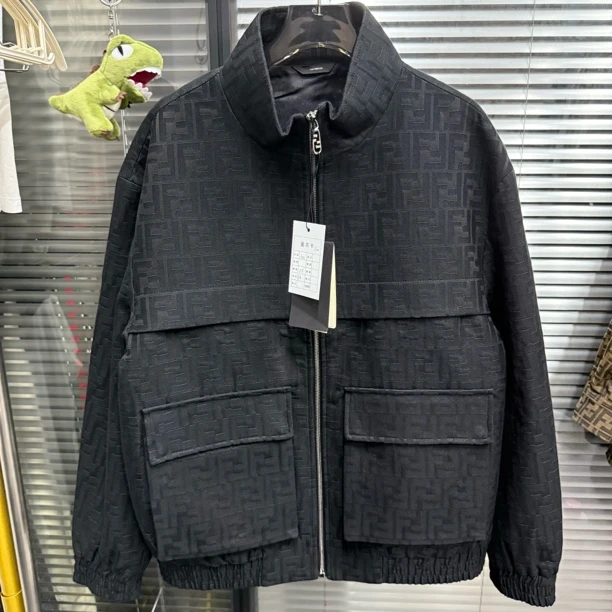 未使用 FENDI/芬迪 芬迪小怪兽 双f老花口袋夹克外套 50码