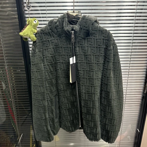 未使用 FENDI/芬迪 芬迪小怪兽 老花拼皮重工夹克外套