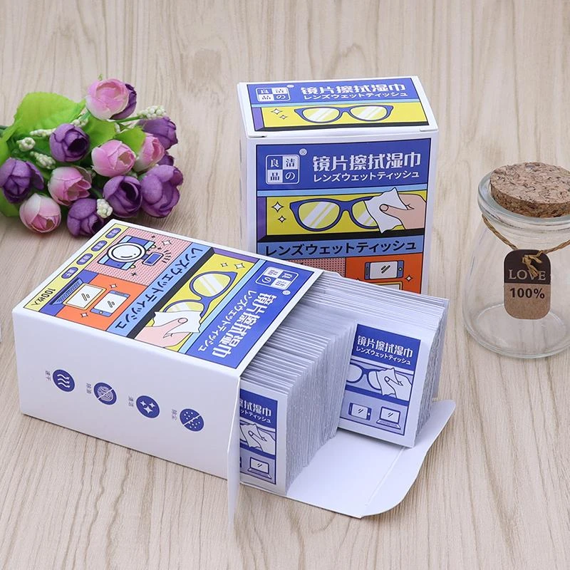 眼镜清洁湿巾纸镜头镜片手机屏幕除尘去油污速干无痕擦镜湿巾学生