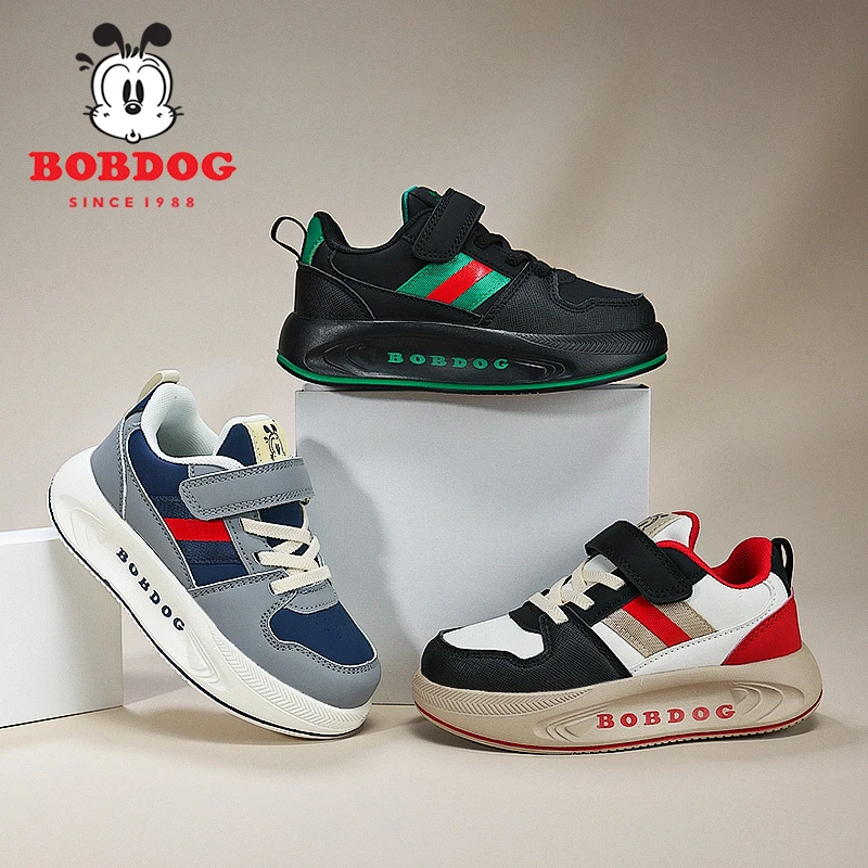 【东哥专享】巴布豆儿童鞋春秋新款防水皮面软底儿童运动鞋6118