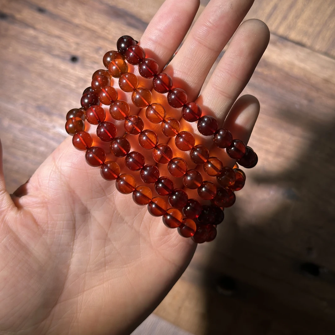 【缪老师严选】YS9230 琥珀圆珠单圈手链 多样性发其一