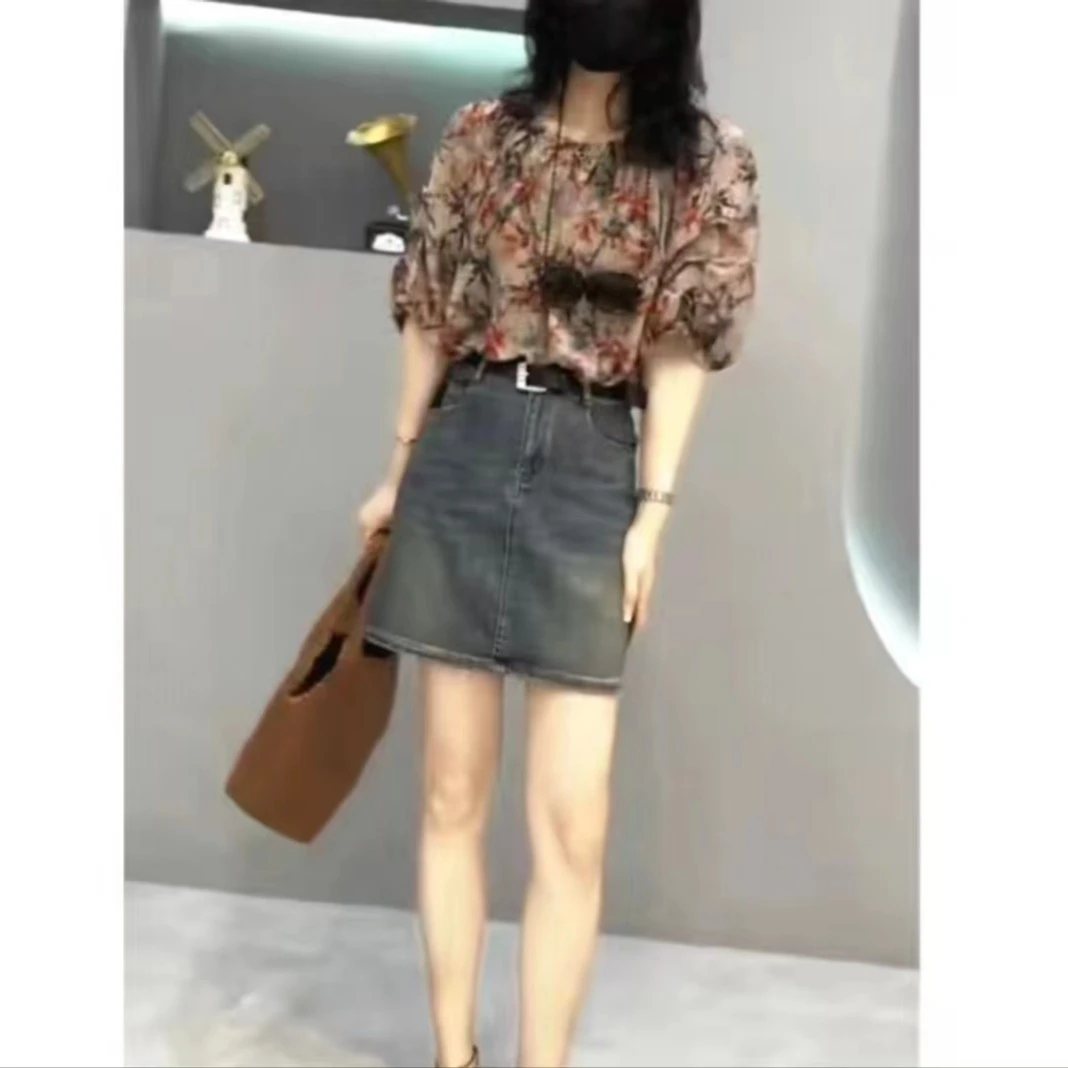 5687小衫显瘦时尚夏季百搭女装宽松减龄休闲洋气气质网红翻领爆款