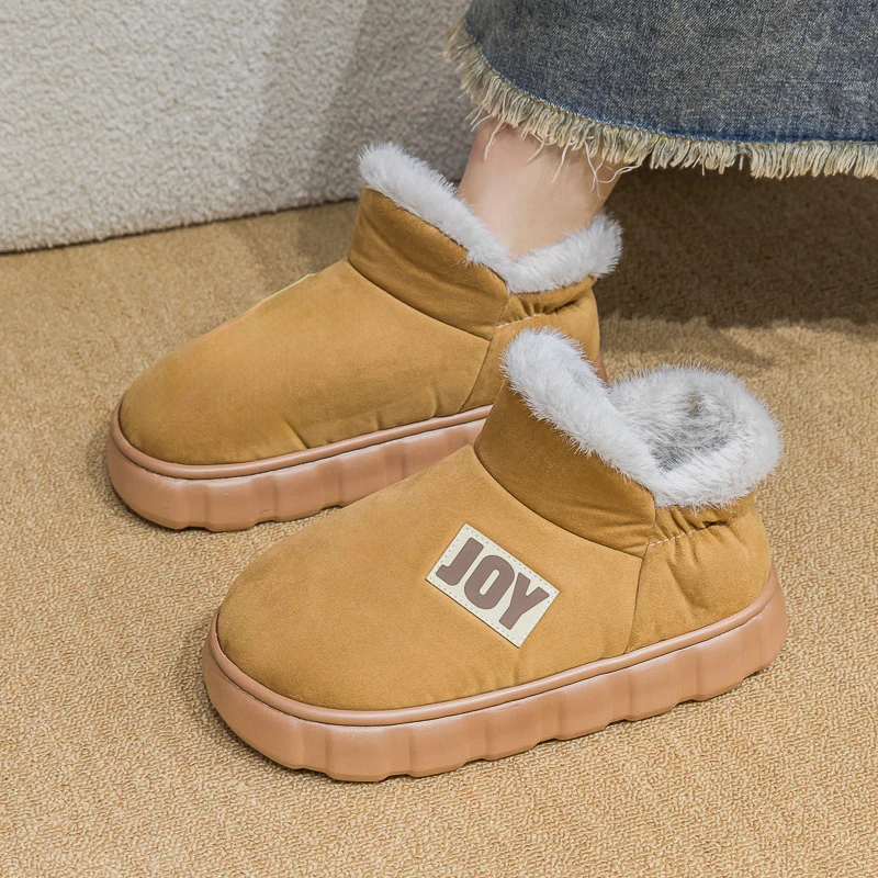 棉拖鞋女士冬季包跟室内家居新款加绒保暖厚底踩屎感棉拖鞋女外穿