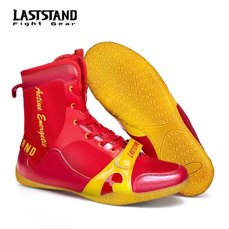 拳击鞋男女专业比赛训练高帮室内拳击鞋摔跤搏击格斗拳击靴