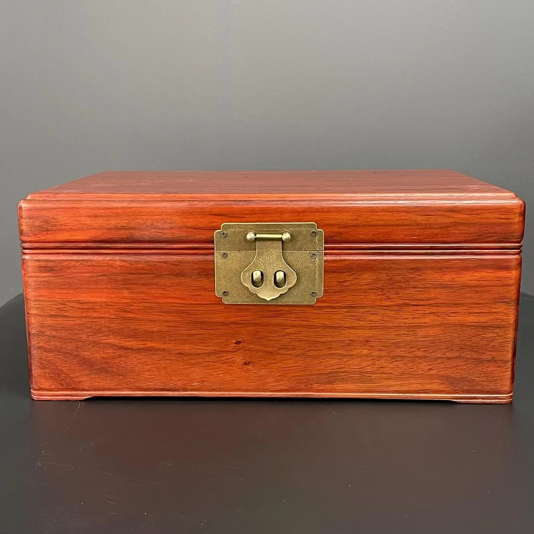 原木原色木质首饰盒实木HHL榫卯结构收纳箱尺寸：60*40*30cm