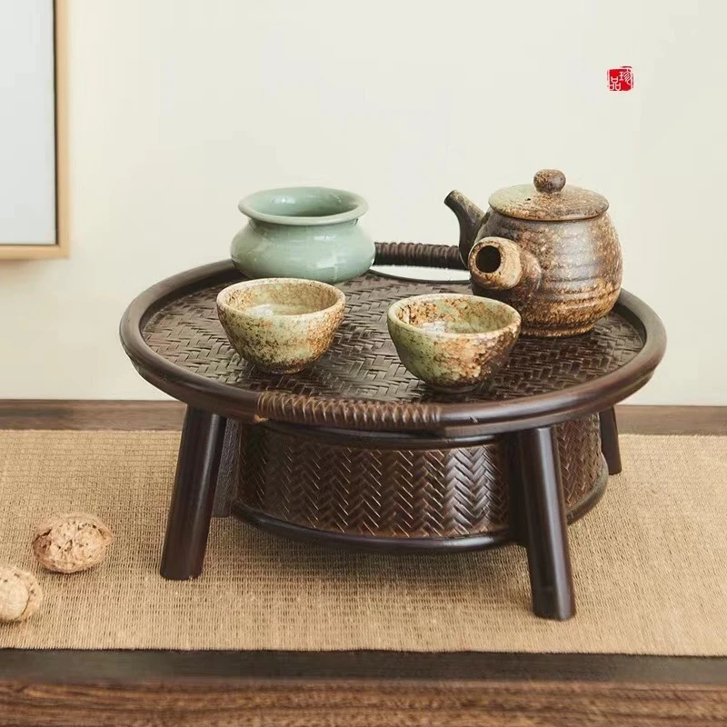 竹编精编茶具收纳盒茶盘干泡盘茶台茶道配件