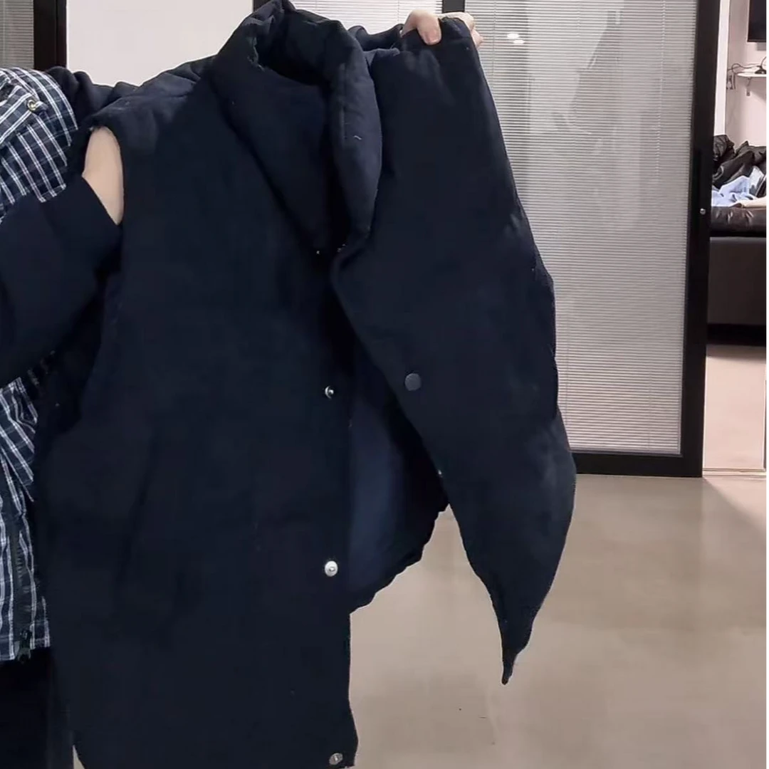 立领灯芯绒羽绒马甲  Y71