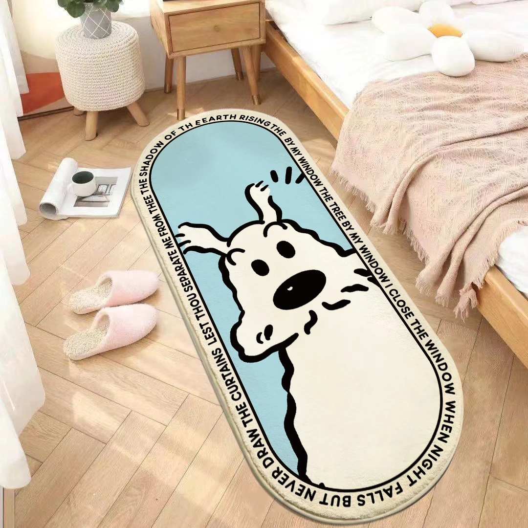 【西域猫】家用卡通加厚床边毯卧室地毯客厅沙发茶几垫飘窗地垫F