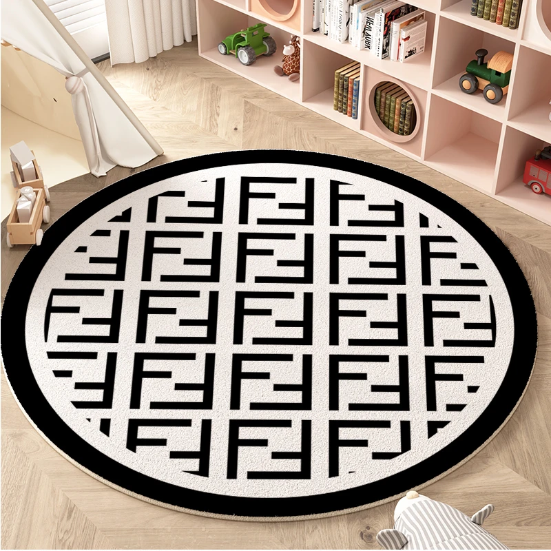 【西域猫】ins风现代简约风圆形客厅圆毯地垫化妆台地毯床边毯圆毯