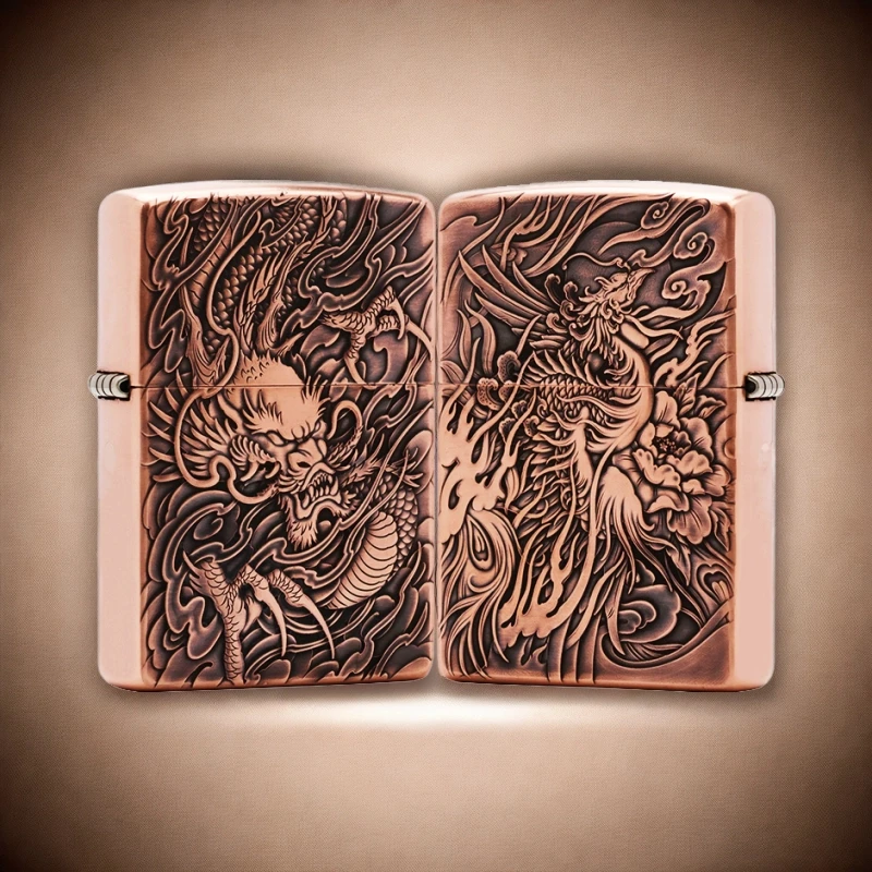 ZIPPO/之宝正品打火机/紫铜龙凤呈祥-男士收藏DY9920FD【凯亚】